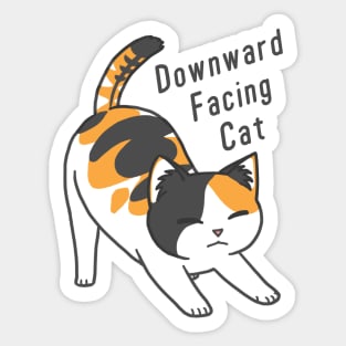 Downward Facing Cat Sticker